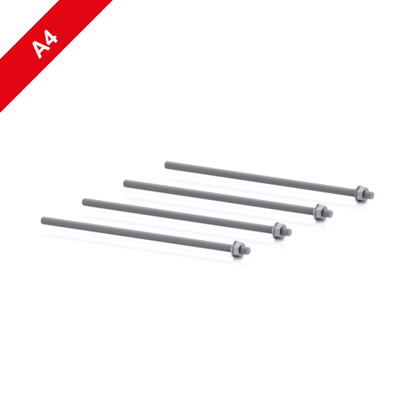 Picture of Injection-threaded rod M10 x 290, stainless A4, Set of 4